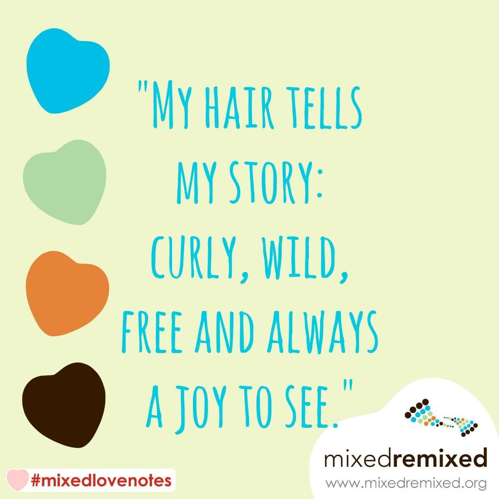 mixed people affirmations naturally curly hair love